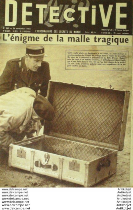 Détective 1956 # 543 La Bâtie-Divisin Metz Condé/Sarthe Cirque Sandrine Bouglione