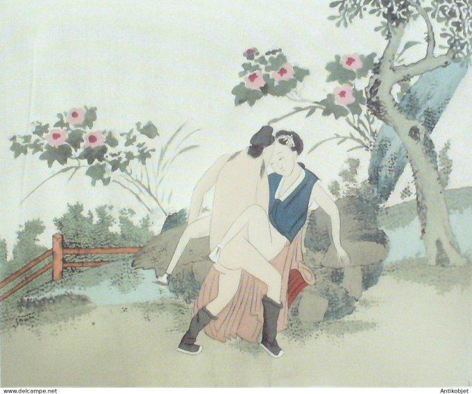 Estampe Chinoise Claude Tchou  (rehaussee sur soie)