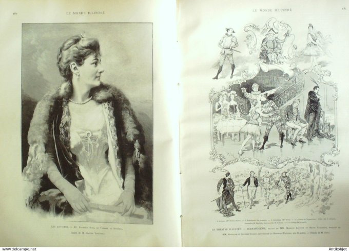 Le Monde illustré 1891 n°1805 Siam Damrong Yémen Argenteuil (92) Camaret (29)