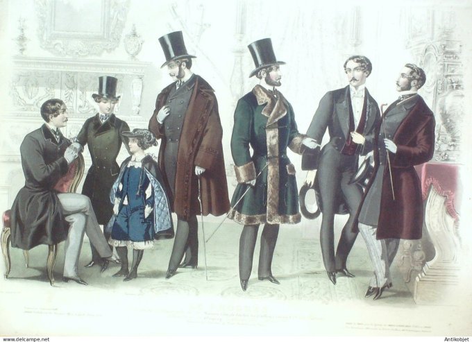 Gravure Mode Le Progres 1853-11 (Old Fashion plate) Rare