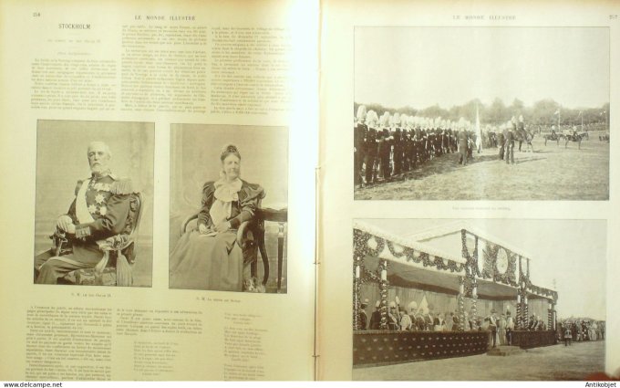 Le Monde illustré 1897 n°2114 Soudan Tombouctou Suède Stockholm Oscar II Siam Bayonne (64) Hongrie B