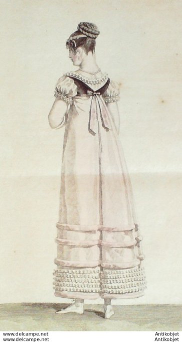 Gravure de mode Costume Parisien 1816 n°1548 Costume de bal