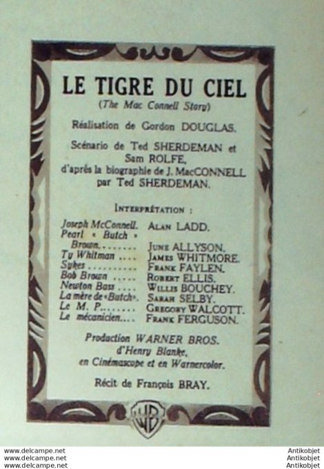 Le tigre du ciel Ann Ladd June Allyson Frank Ferguson + Film