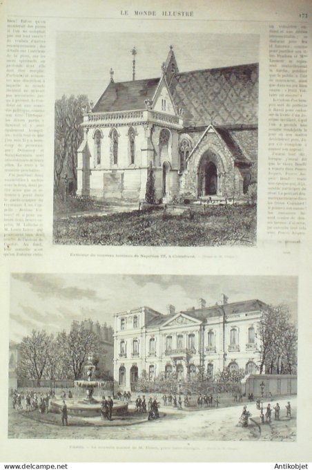 Le Monde illustré 1874 n°883 Hongrie guerre 1818 Napoléon III tombeau Marseille (13) Espagne Bilbao