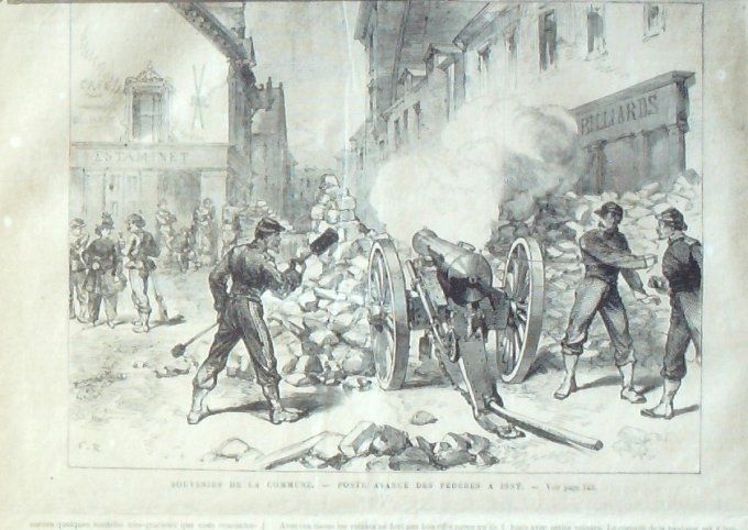 L'Univers illustré 1871 # 855 Bourges (18) Versailles (78) Paris insurgés Issy (92)