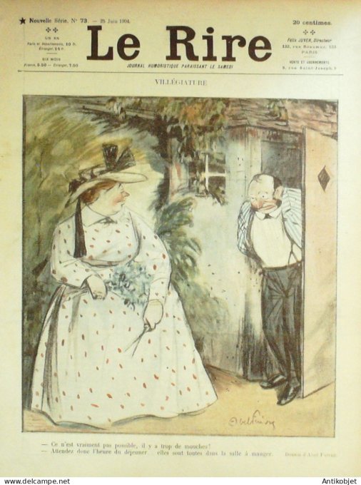 Le Rire 1904-06-25 #  73 Journal humoristique Ed.Originale Coupe Gordon-Bennett
