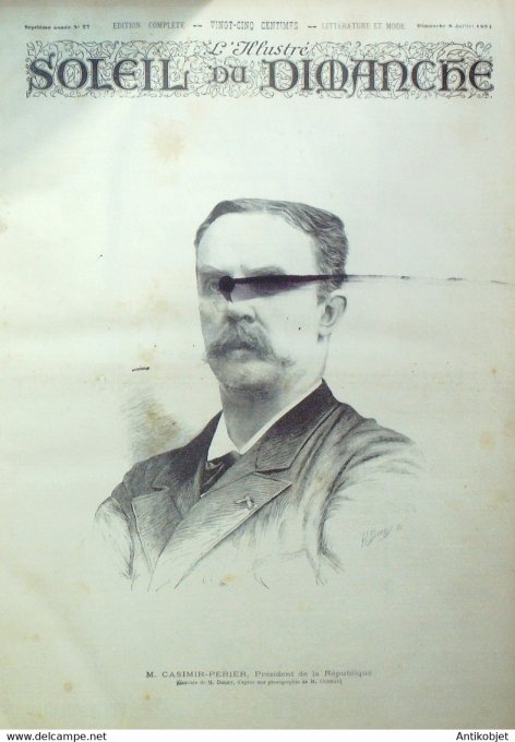 Soleil du Dimanche 1894 n°27 Casimir Périer vélocipède Huret Wagram Bokelmann