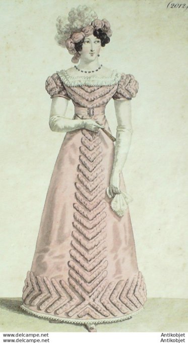 Costume Parisien 1821 # 2012 Robe de gros de Naples garnie