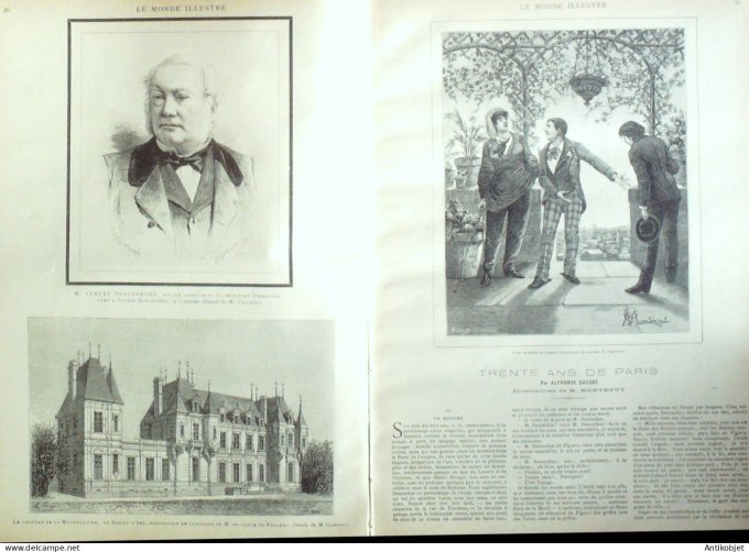 Le Monde illustré 1886 n°1503 Bourg-d'Iré (49) Céaulmont (36) Ernest Panckoucke