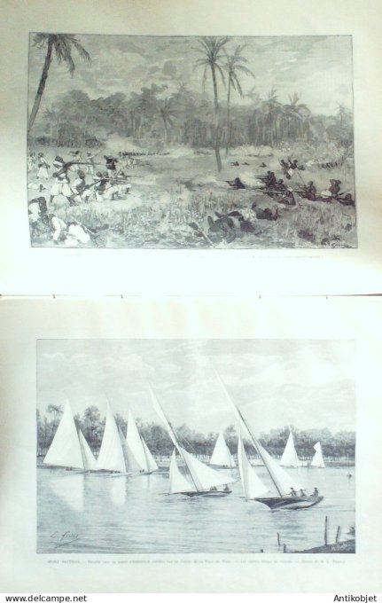 Le Monde illustré 1892 n°1855 Dahomey Ouémé Godomé-Zobbo Lille (59) Andrésy (78) Carmaux (81)