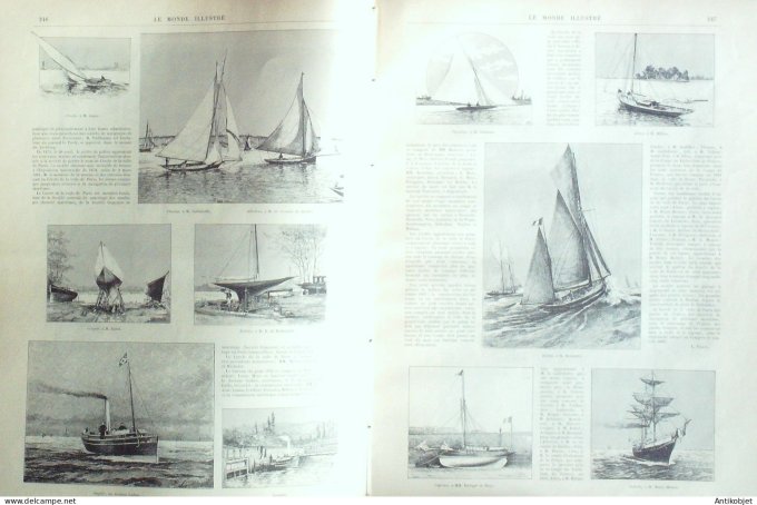 Le Monde illustré 1892 n°1855 Dahomey Ouémé Godomé-Zobbo Lille (59) Andrésy (78) Carmaux (81)