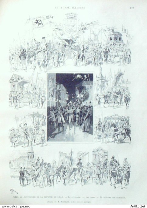 Le Monde illustré 1892 n°1855 Dahomey Ouémé Godomé-Zobbo Lille (59) Andrésy (78) Carmaux (81)