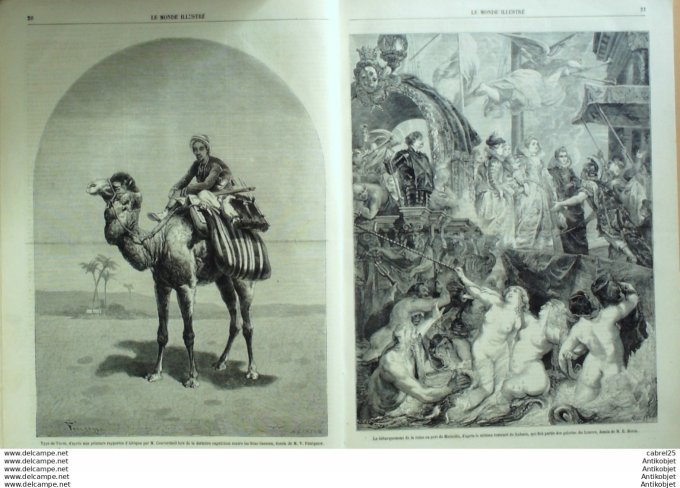 Le Monde illustré 1860 n°143 Marseille (13) Canal St Martin Ateliers Electrotype