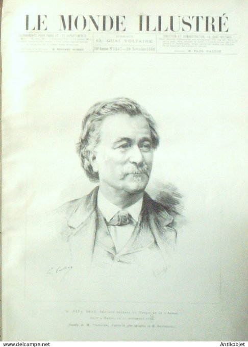 Le Monde illustré 1886 n°1547 Saint-Jean-de-Losne (21) Belgique Charleroi Hans Sachs