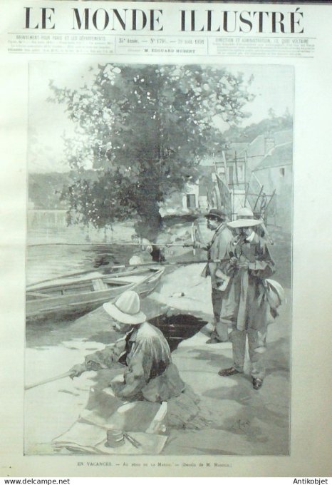 Le Monde illustré 1891 n°1796 Suisse Berne Argenteuil (92) Portsmouth Belle-Ile-en-Mer (56)