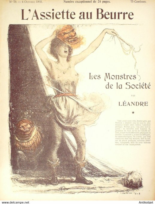 L'Assiette au beurre 1902 n° 79 Les Monstres de la société Léandre