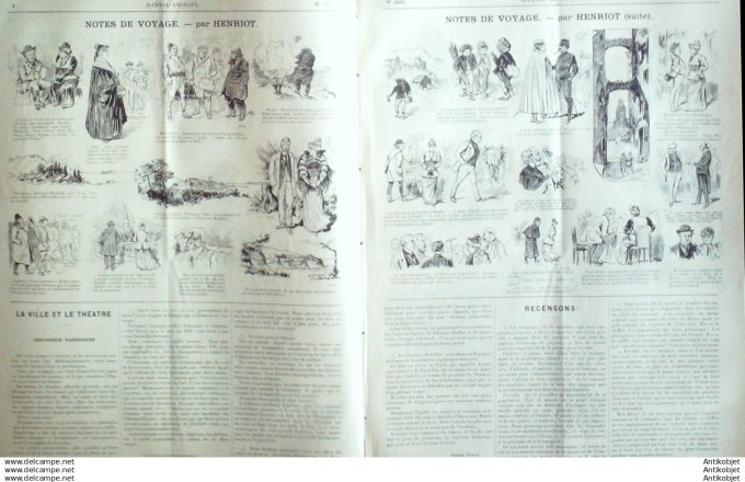 Le Journal Amusant 1891 # 1806 Theatre d'Opera le Mage Richepin & Massenet Moustaches par Paul Leonn
