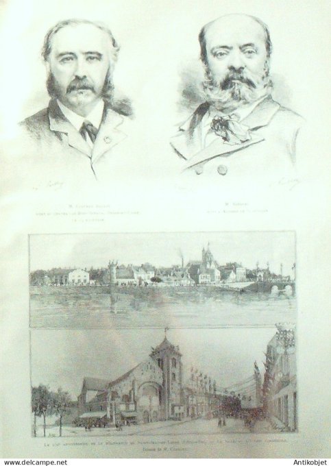 Le Monde illustré 1886 n°1547 Saint-Jean-de-Losne (21) Belgique Charleroi Hans Sachs