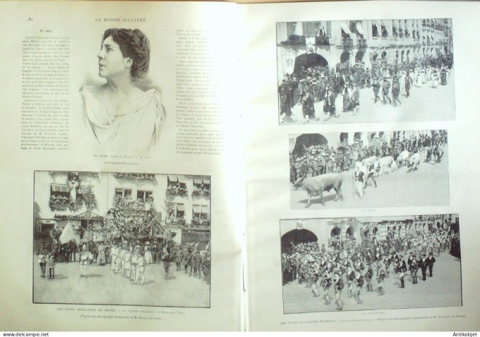 Le Monde illustré 1891 n°1796 Suisse Berne Argenteuil (92) Portsmouth Belle-Ile-en-Mer (56)