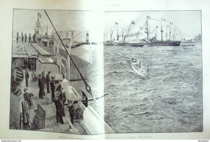 Le Monde illustré 1891 n°1796 Suisse Berne Argenteuil (92) Portsmouth Belle-Ile-en-Mer (56)