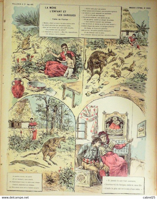 La Mere L'enfant Les Sarigues (Pellerin d'epinal)