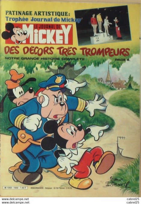 Journal de Mickey n°1650 PATINAGE 1984
