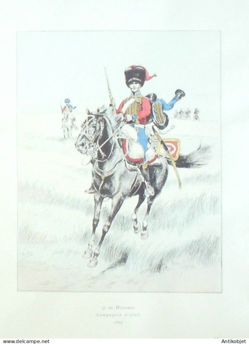 Hussard 9ème régiment en 1807 signé Rouffet