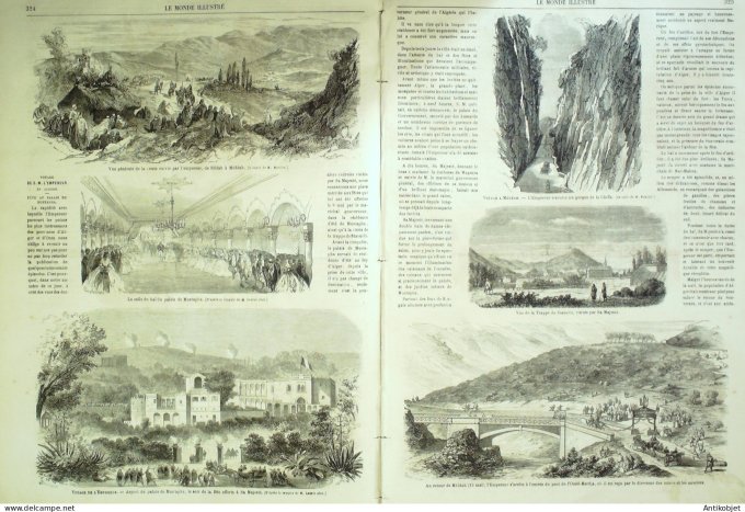 Le Monde illustré 1865 n°424 Algérie Mustapha Chiffa Italie Florence Dante Bordeaux (33) Martinique 
