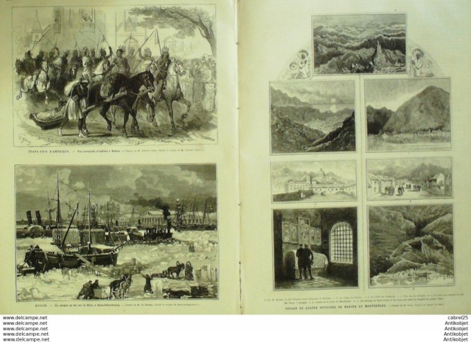 Le Monde illustré 1881 n°1246 Toulouse (31) Grèce Janina Metzovo  Russie Goek Teppe Neva Montenegro 