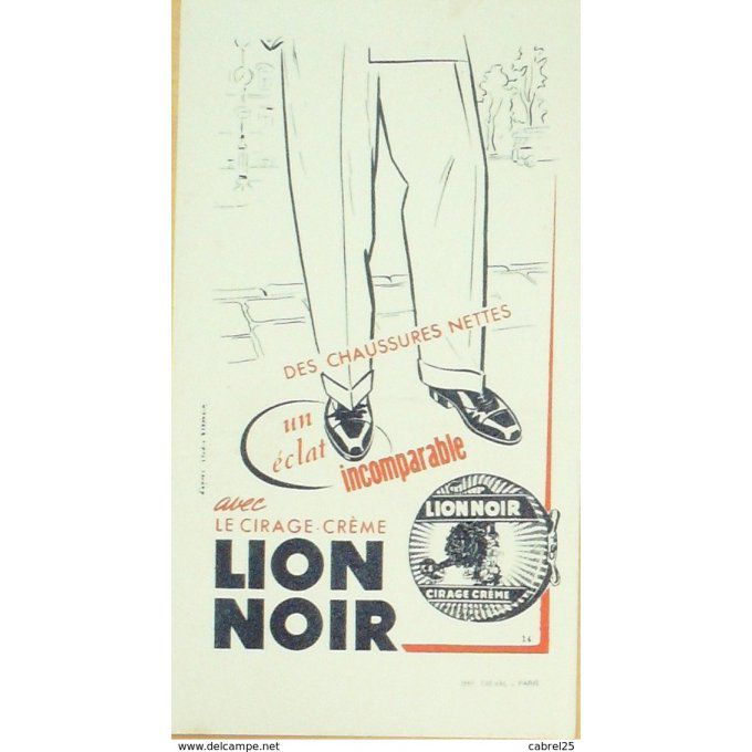 Buvard LION NOIR Cirage