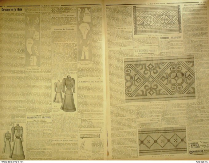 La Mode du Petit journal 1898 n° 15 Jaquettes toilettes habillées