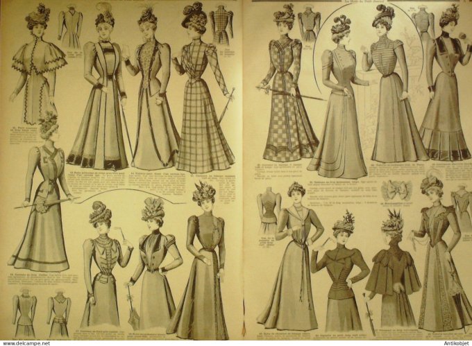 La Mode du Petit journal 1898 n° 15 Jaquettes toilettes habillées