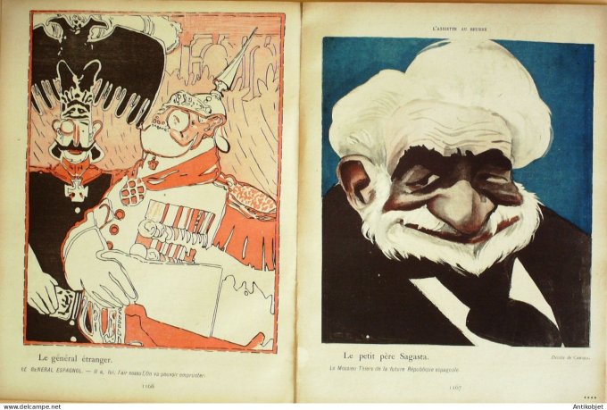 L'Assiette au beurre 1902 #  70 Cosas de Espana Camara Sancha Grandjouan