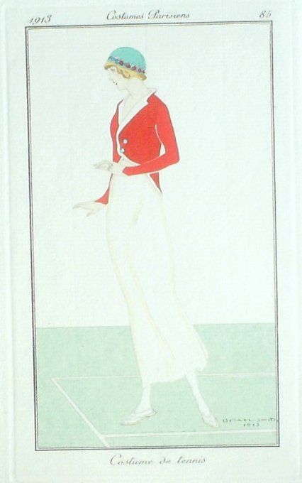 Smith Ismael Pochoir Mode Art Deco n°  85-1913 Journal des Dames