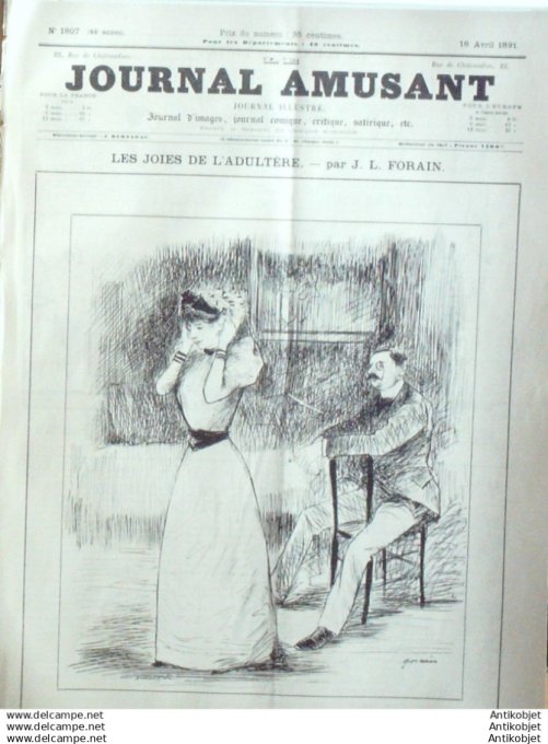 Le Journal Amusant 1891 # 1807 Sportmana par Mars Effluves printanieres par Maurice Marais