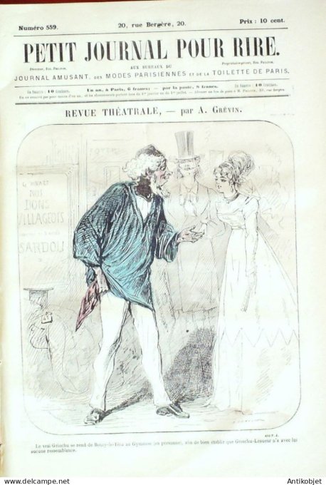 Petit journal pour Rire 1864 # 559 Paris musical Bourget é Forest