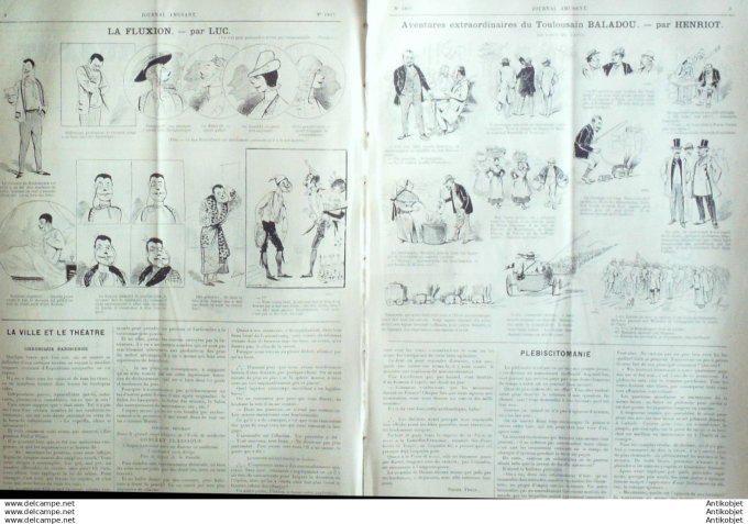 Le Journal Amusant 1891 # 1807 Sportmana par Mars Effluves printanieres par Maurice Marais