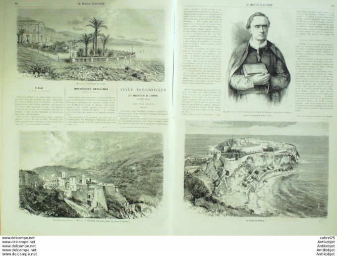 Le Monde illustré 1867 n°564 Italie Venise Monaco (98) Allemagne Bade Ulm Comores