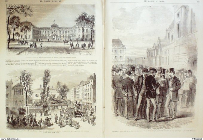 Le Monde illustré 1871 n°733 Versailles (78) Paris 17 place Péreire fédérés barricades