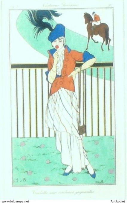 Gravure Costume Parisien 1913 # 97 Van Brock Jan (eau forte) Toilette
