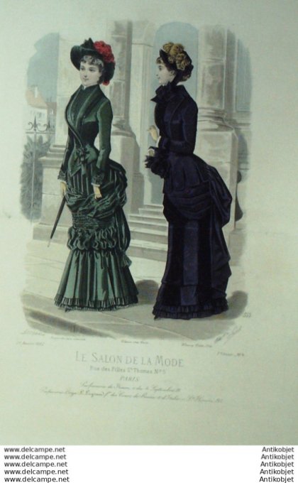 Gravure Mode Salon 1881 #  543 (Old Fashion plate)