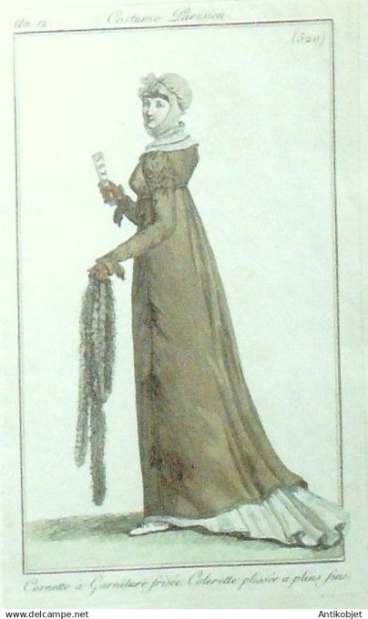 Costume Parisien 1803 an 11 # 520 (eau forte) Colerette plissée colerette
