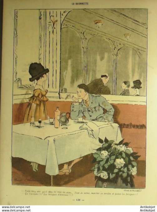 La Baionnette 1918 # 138 (Restaurants de guerre) Kern Gastyne Montassier Giles Ordner