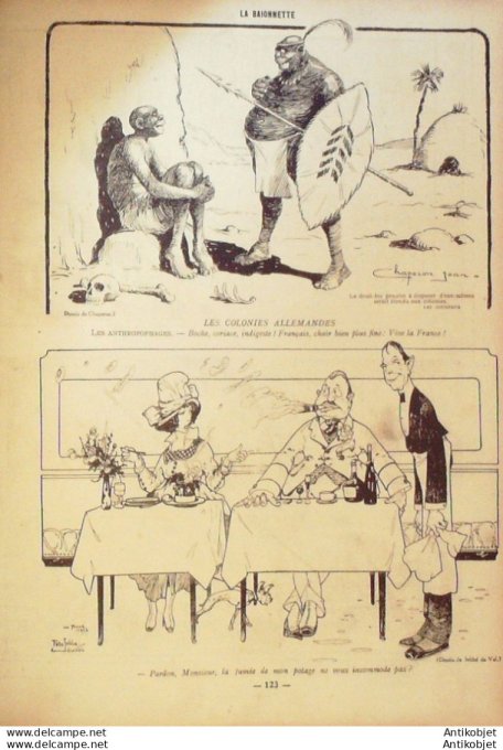 La Baionnette 1918 # 138 (Restaurants de guerre) Kern Gastyne Montassier Giles Ordner