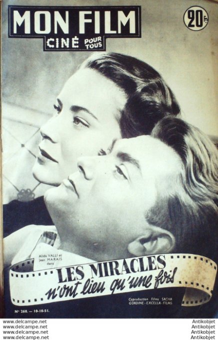 Les miracles Jean Marais Alida Valli Marcel Learnold