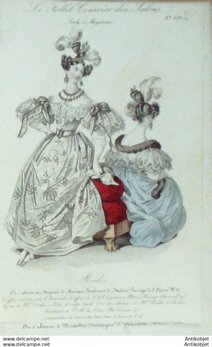 Le Follet 1831 # 231b Robe satin brodé