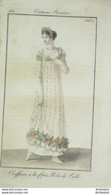 Costume Parisien 1811 # 1161 Robe de tulle