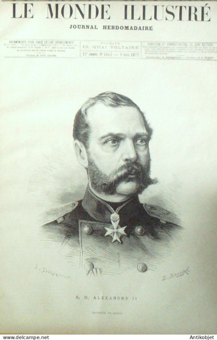 Le Monde illustré 1877 n°1052 Russie Pitestiu Roumanie Ploïesti camp Bazaine