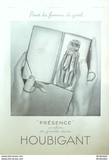 Publicite Cosmetique Houbigant 1935