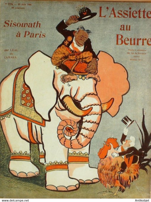 L'Assiette au beurre 1906 n°274 Sisouwath à Paris Camara